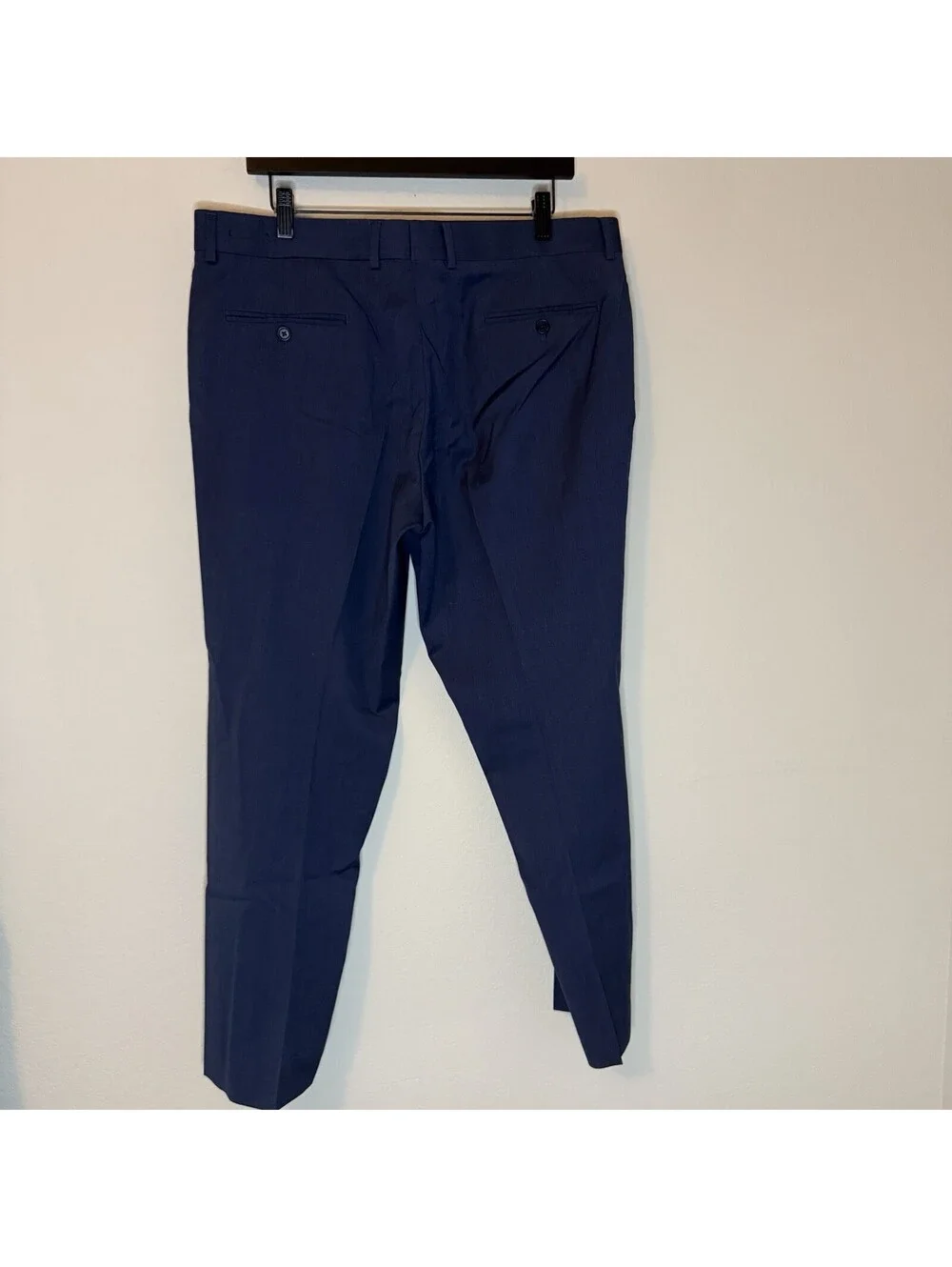 Brooks Brothers Mens Classic Fit Wool Blend Pants 36x30 Navy Stretch